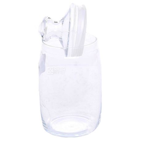 Bank with a lid, Glass, 1100 ml, TM Cesni