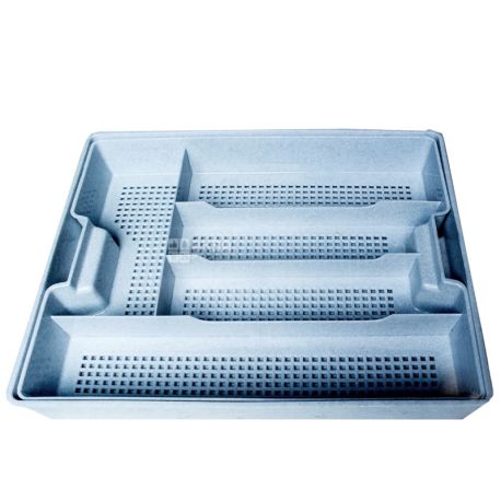 Hemoplast, Лоток пластиковий для столових приборів з піддоном, 5 відділів, 37х30х6 см