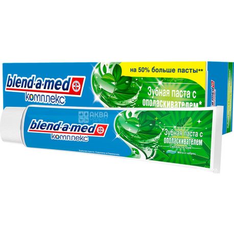 Blend-a-med, 150 мл 2 в 1, зубная паста с ополаскивателем, травы, Complex