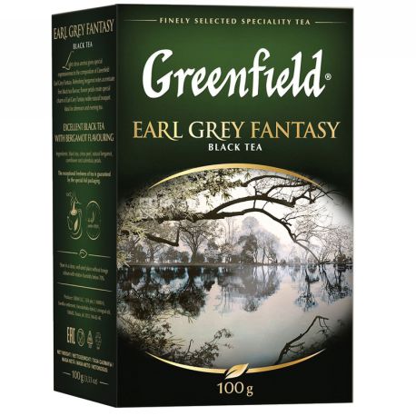 Greenfield, Earl Grey Fantasy, 100 г, Чай Гринфилд, Эрл Грей,  черный с бергамотом