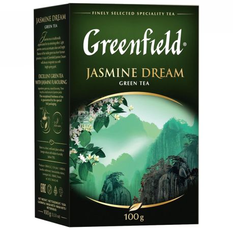 Greenfield, Jasmine Dream, 100 г, Чай Грінфілд, зелений з жасмином