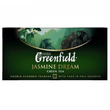 Greenfield, 25 pack., Green tea with jasmine, Jasmine Dream
