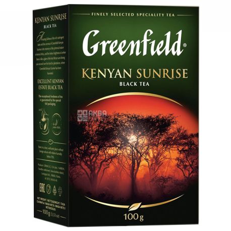 Greenfield, Kenyan Sunrise, 100г, Чай Грінфілд, Кеніан Санрайз, чорний