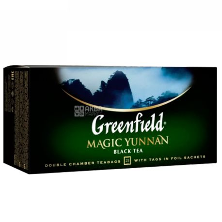 Greenfield Magic Yunnan tea black Chinese high mountain, 25pack * 2g, cardboard box