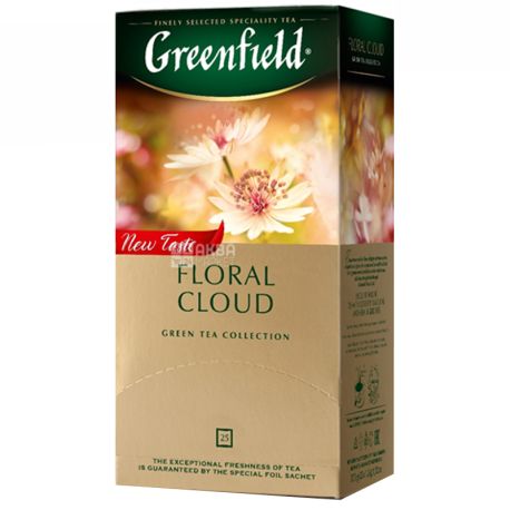 Greenfield, Floral Cloud, 25 пак., Чай Грінфілд, Флорал Клауд, зелений