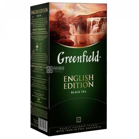 Greenfield English Edition, Black Packed Tea, 25pcs