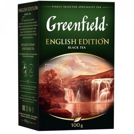 Greenfield English Edition, Black loose tea, 100g, carton