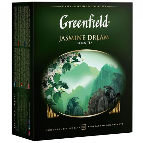 Greenfield, 100 пак., чай зелений, Jasmine Dream
