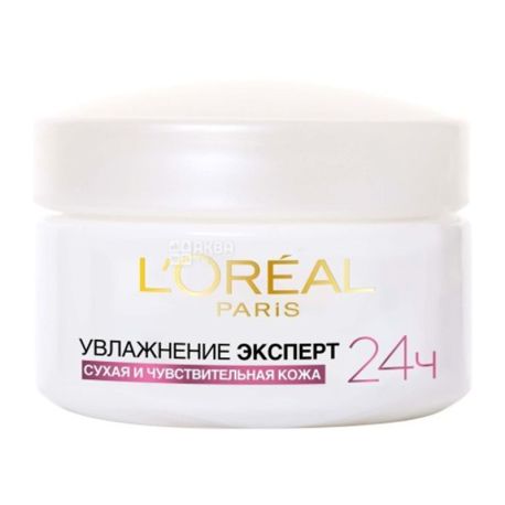 Cream L'OREAL Moisturizing Expert, for dry and sensitive skin, 50ml