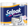 Selpak Comfort, 4 рул., Туалетная бумага Селпак Комфорт, 2-х слойная