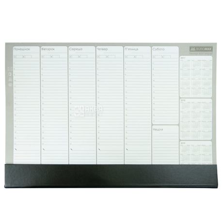 Buromax, Planing, table undated, glued, black, 52 sheets
