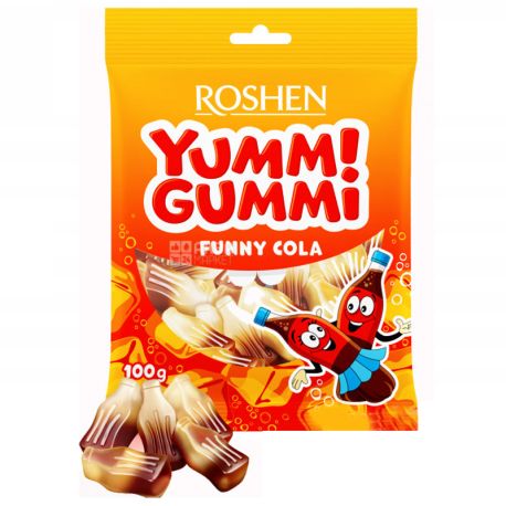 Roshen Yummi Gummi Funny Cola, Конфеты желейные, 100 г, м/у