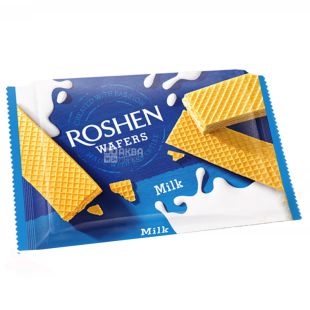 Roshen Wafers, 72 г, Рошен, Вафлі з молочною начинкою