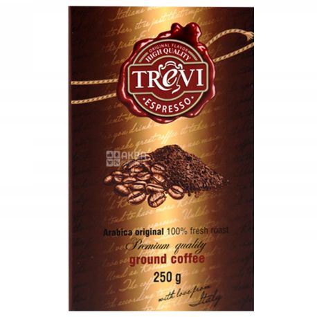 Trevi Espresso, 250 г, Кофе Треви Эспрессо, темной обжарки, молотый 