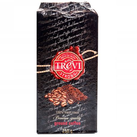 Trevi Strong, 250 г, Кава Треві Стронг, темного обсмаження, мелена