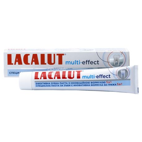 Lacalut Multi-effect, 75 мл, Зубна паста, 5в1