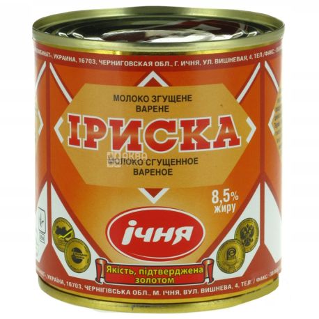 Ічня Іриска, 370 г, Молоко згущене варене, 8,5%