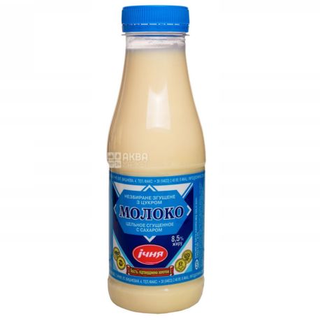 Echnya, condensed milk-containing product with sugar, 8.5%, 900 g, PET