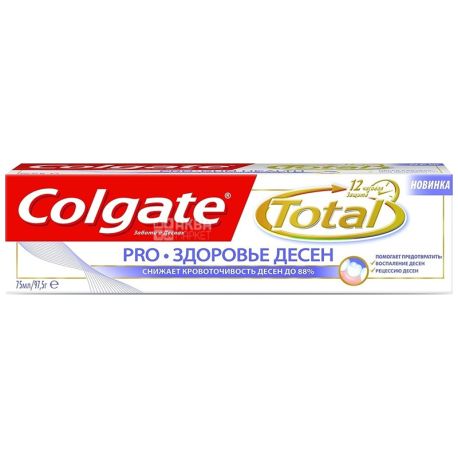 Colgate Total 12 Pro, 75 мл, Зубна паста, Здоров'я ясен