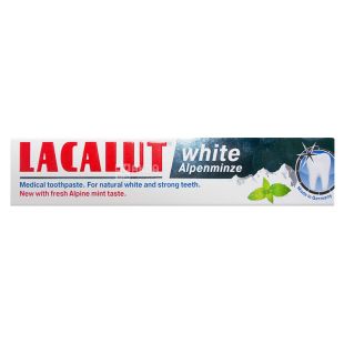 Lacalut White, 75 мл, Зубная паста, Альпийская мята 