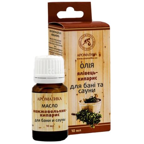 Oil for baths and saunas Juniper cypress Aromatika, 10 ml