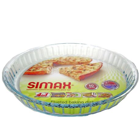 Simax, Baking dish from thermoglass round, 280х40 mm
