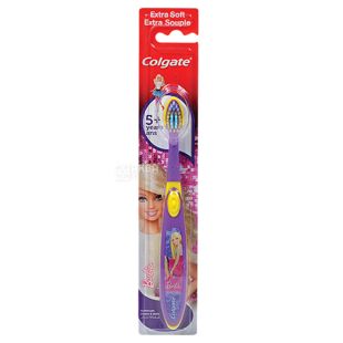 Colgate Барби, Зубная щетка детская светло-розовая, 5+ лет, 1 шт., блистер