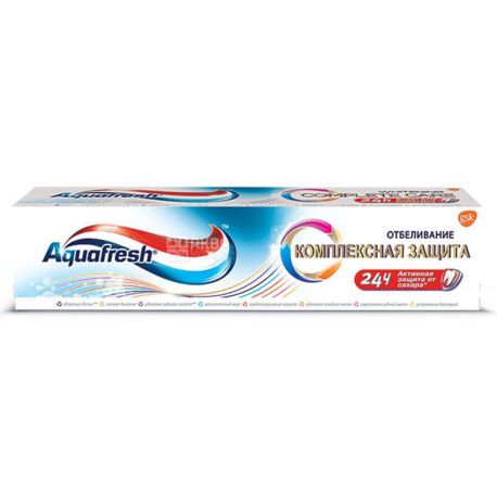 Aquafresh, 100 мл, Зубна паста, Комплексний захист і Відбілювання