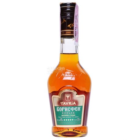 Tavriya Borisfen, Cognac 5 Stars, 0.25 L, Glass Bottle