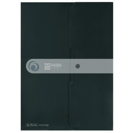 Herlitz, Folder on the button, A4, 200 microns, Black