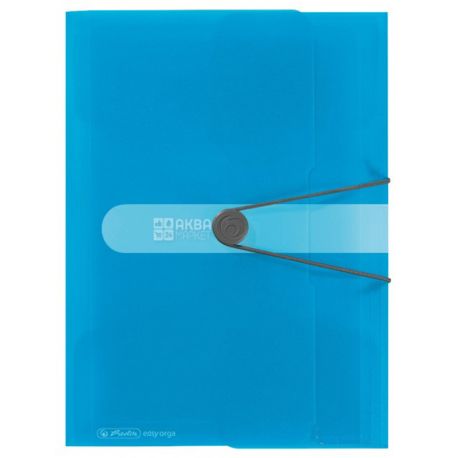 Herlitz, Папка на резинке, А4, голубая
