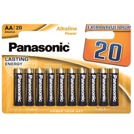Panasonic Alkaline Power AA BLI 20, Батарейки, 20шт