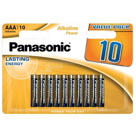 Panasonic Alkaline Power AAA BLI 10, Батарейки, 10шт