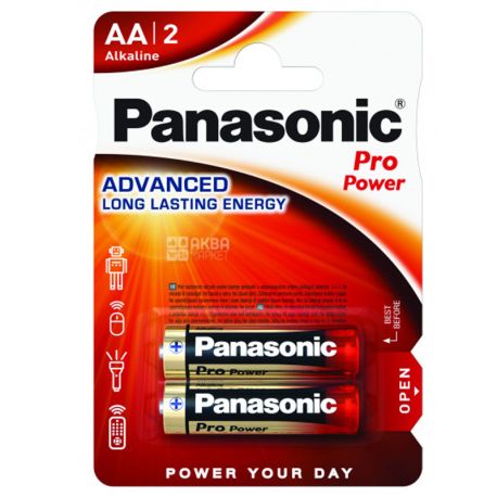 Panasonic Pro Power AA BLI 2, Батарейка алкалиновая, 2 шт
