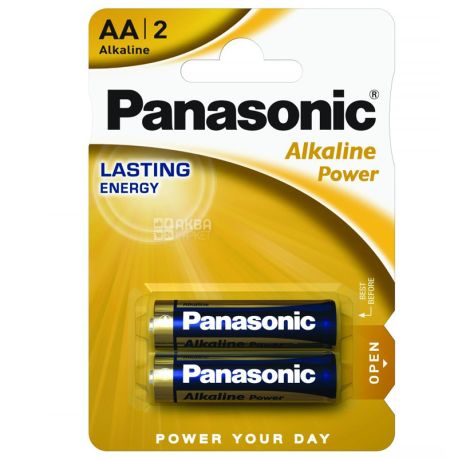 Panasonic Lasting Energy, АА, 2 шт., 1,5 V, Батарейки щелочные, LR6