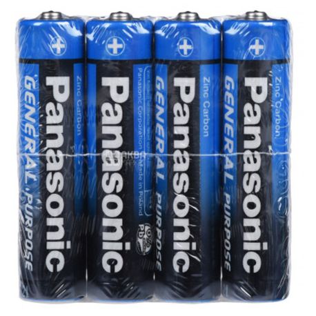 Батарейки Panasonic GENERAL PURPOSE цинк-карбон R3 TRAY 4