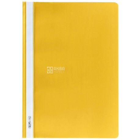 A4 folder, yellow with transparent top, Herlitz (Herlits), 130 / 160mkm