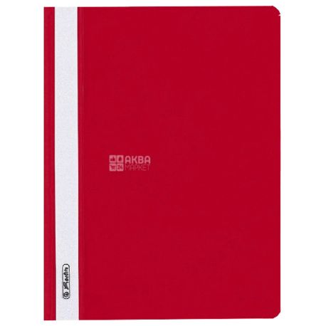 A5 folder folder, red with transparent top, Herlitz (Herlits), 130 / 160mkm
