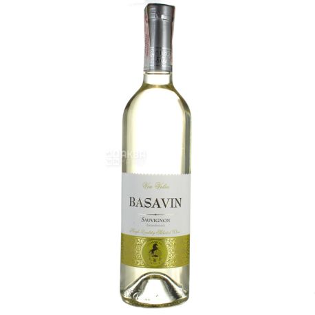 Basavin Silver Sauvignon, Вино белое сухое, 0,75 л