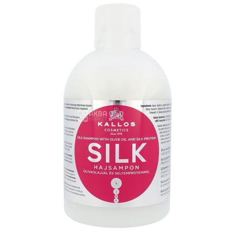 Kallos Silk Shampoo for hair restoration, 1000 ml