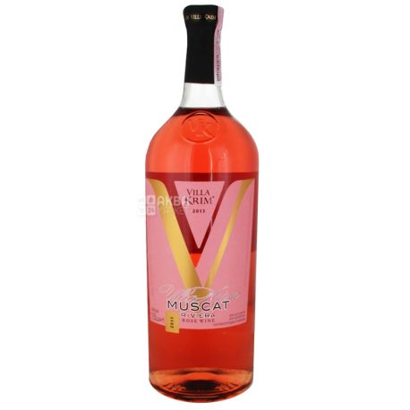 Villa Krim Muscat Riviera, Вино розовое полусладкое, 1,5 л
