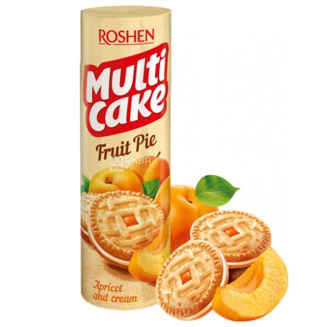 Roshen Multicake, Печенье-сэндвич с начинкой абрикос-крем, 180 г