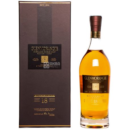 Whiskey Glenmorangie, 18 years old, 43%, 0,7l, in a gift box