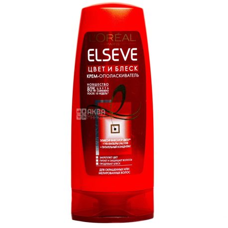 L'Oreal Elseve, 200 мл, Бальзам для фарбованого волосся, Колір і Блиск, 