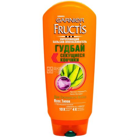 Garnier Fructis, Бальзам, Гудбай посічені кінчики, для волосся, що січеться, 200 мл