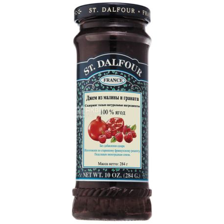 Gem St. Dalfour (Saint Dalfour) Raspberry and Pomegranate, 284 g, glass
