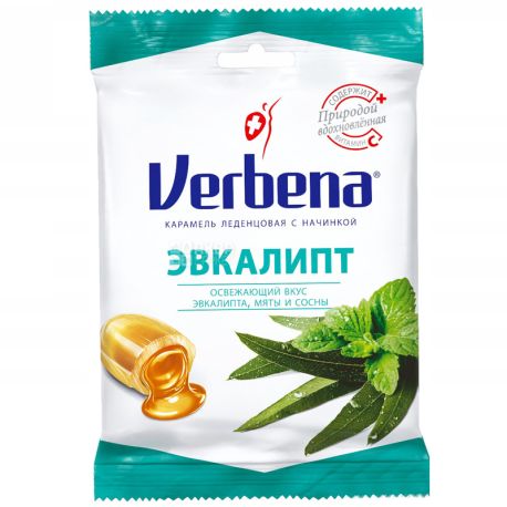 Verbena, Леденцы, Эвкалипт с травами и витамином С, 60 г