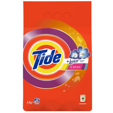 Tide Lenor Touch of Scent Color, washing powder, automatic, 4.5 kg