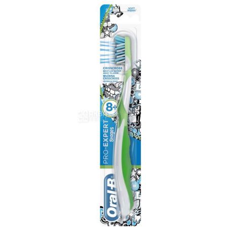 Oral-B ProExpert Stages, 1 шт., Дитяча зубна щітка, Для дітей 8+, екстра м'яка