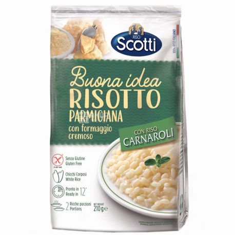 Scotti, Risotto Parmigiana, 210 г, Скотті, Суміш для ризото, білий рис з пармезаном